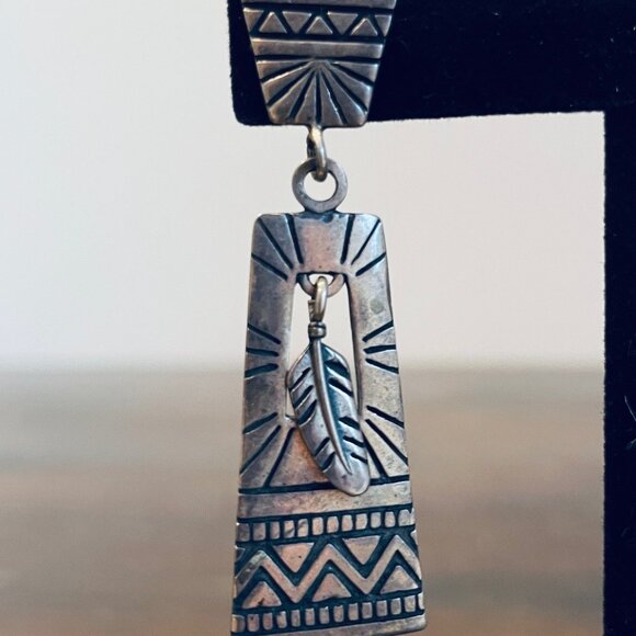 Vintage Masha Najavo Sterling Silver Earrings - Picture 2 of 4